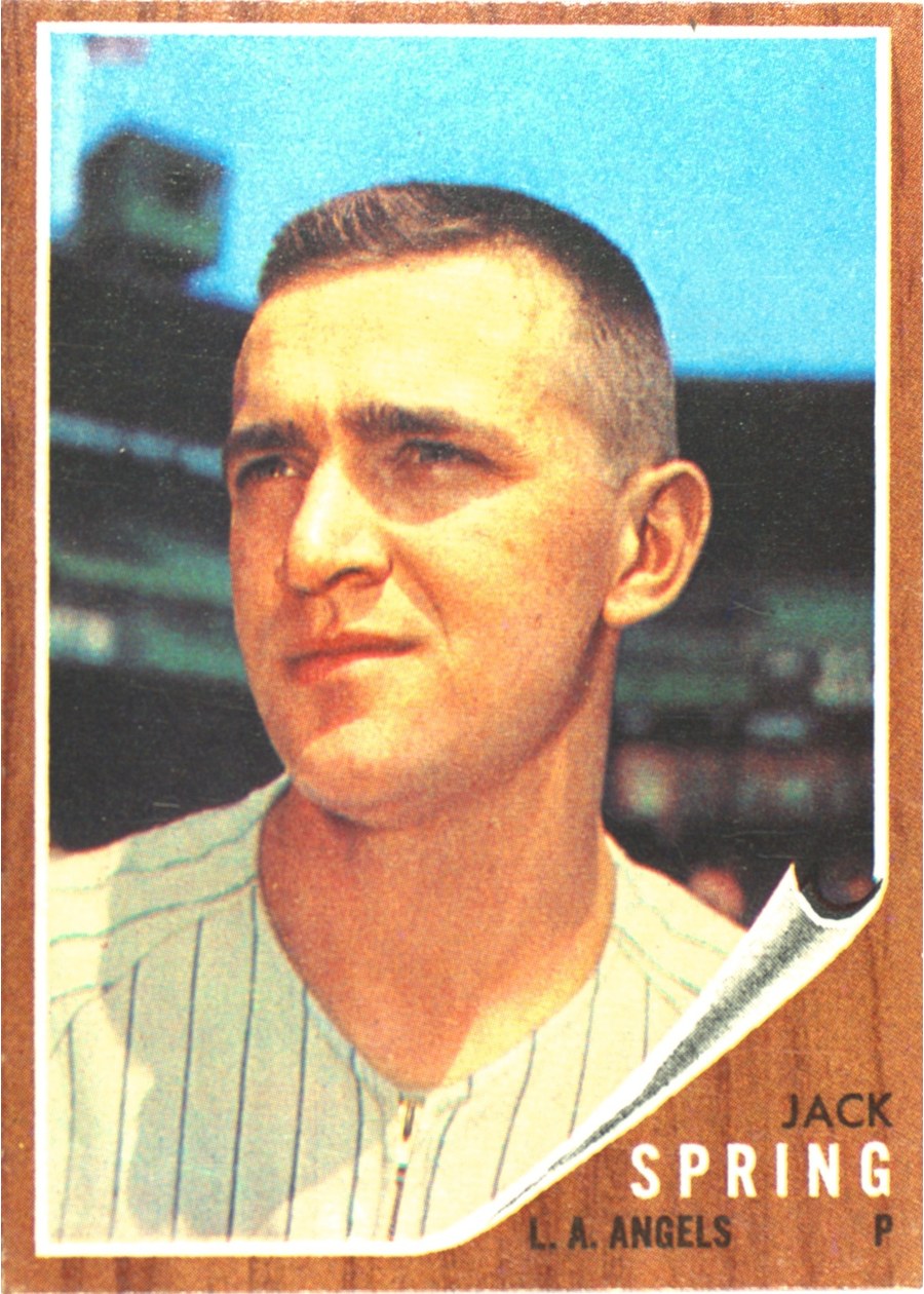 1962 Topps #257 Jack Spring, Los Angeles Angels