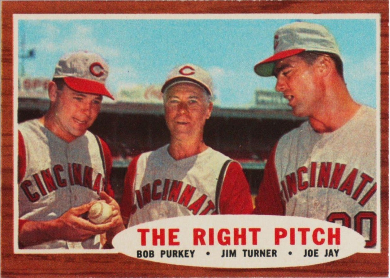 1962 Topps #263 The Right Pitch, Cincinnati Reds