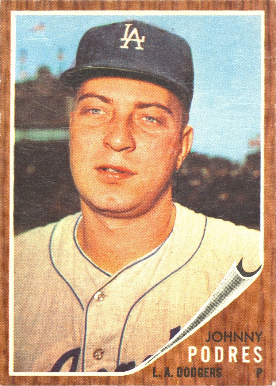 1962 Topps #280 Johnny Podres, Los Angeles Dodgers