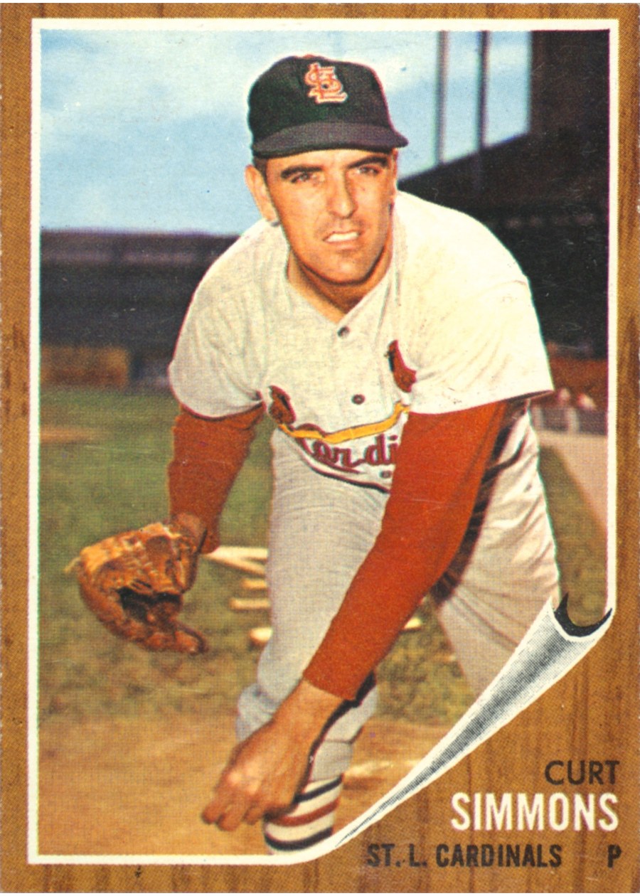 1962 Topps #285 Curt Simmons, St. Louis Cardinals