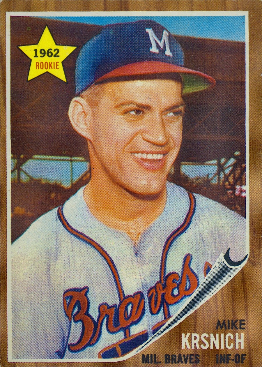 1962 Topps #289 Mike Krsnich, Milwaukee Braves