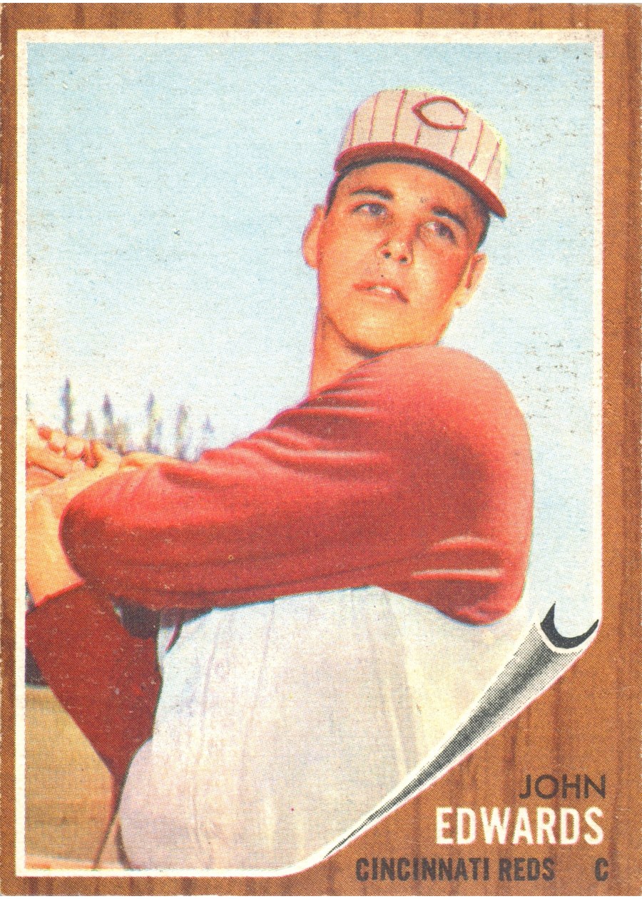 1962 Topps #302 John Edwards, Cincinnati Reds