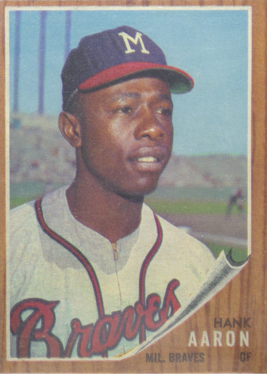 1962 Topps #320 Hank Aaron, Milwaukee Braves