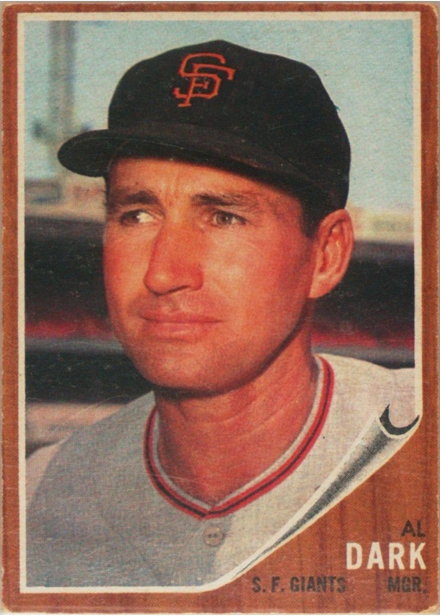 1962 Topps #322 Al Dark, San Francisco Giants