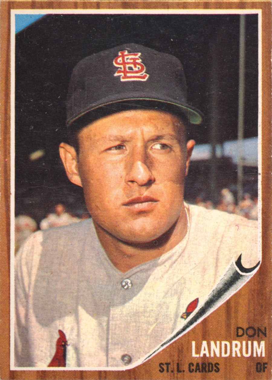 1962 Topps #323 Don Landrum, St. Louis Cardinals