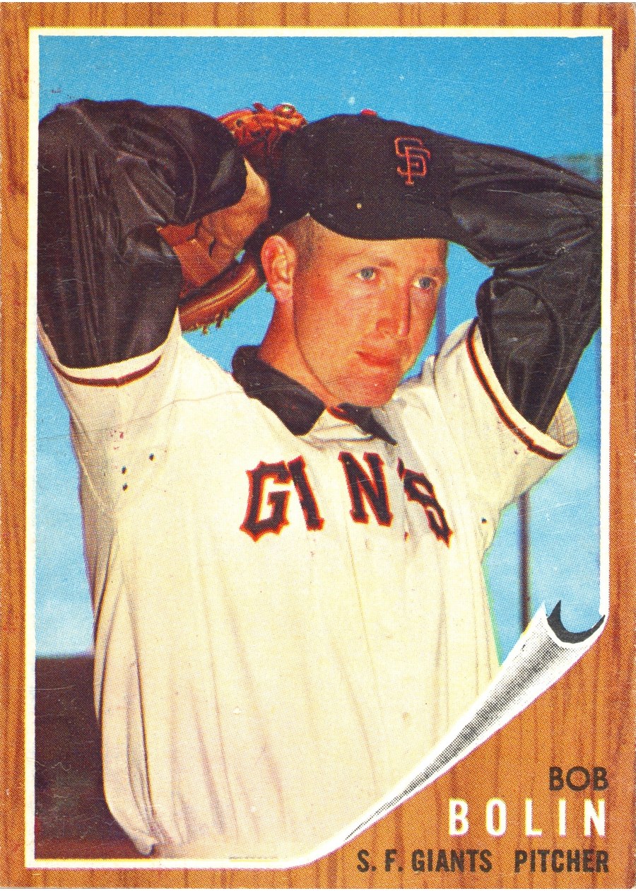 1962 Topps #329 Bob Bolin, San Francisco Giants