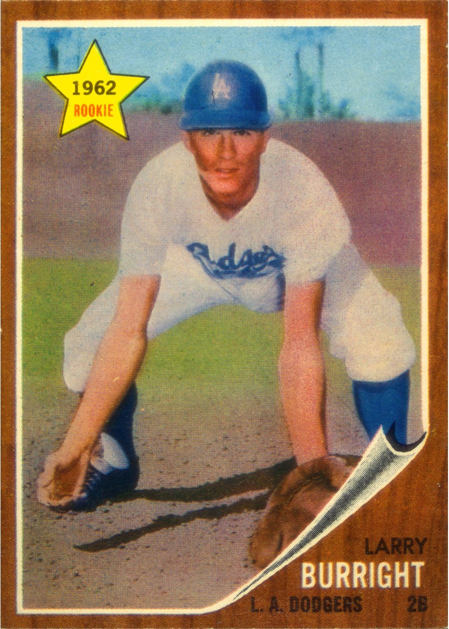 1962 Topps #348 Larry Burright, Los Angeles Dodgers