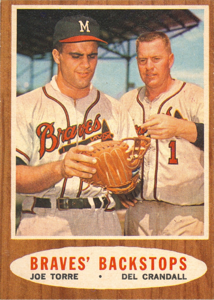 1962 Topps #351 Braves' Backstops, Milwaukee Braves