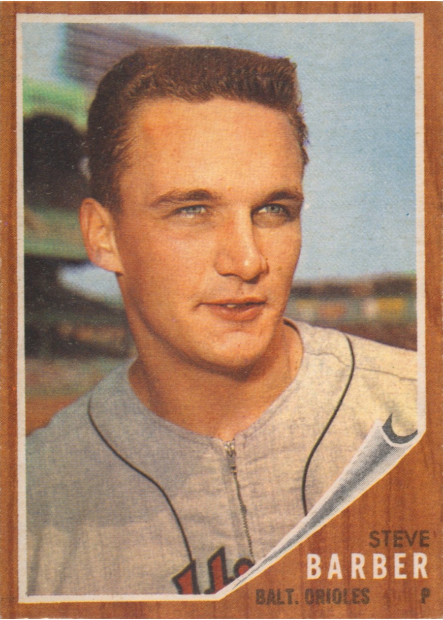 1962 Topps #355 Steve Barber, Baltimore Orioles