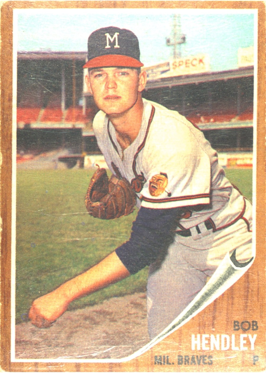 1962 Topps #361 Bob Hendley, Milwaukee Braves
