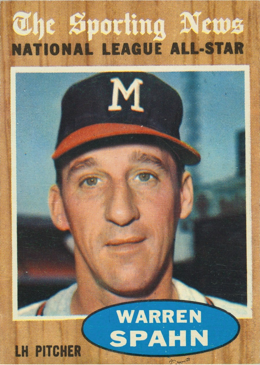 1962 Topps #399 Warren Spahn, Milwaukee Braves