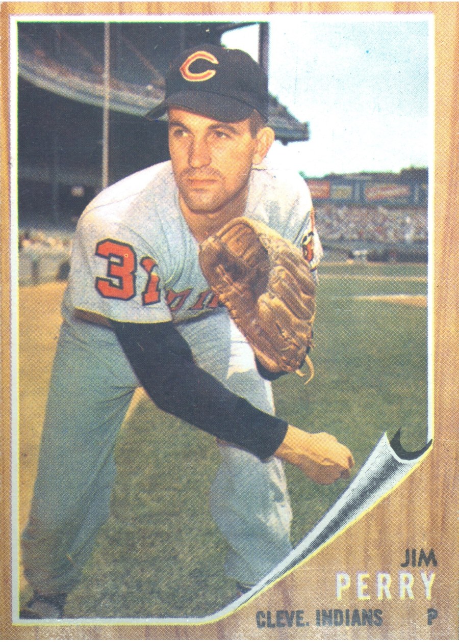 1962 Topps #405 Jim Perry, Cleveland Indians