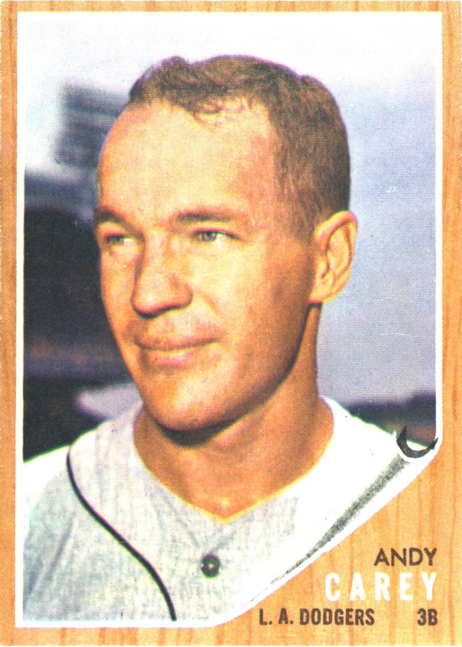 1962 Topps #418 Andy Carey, Los Angeles Dodgers