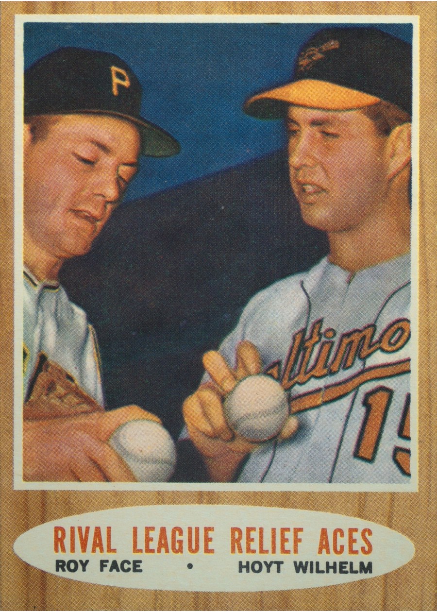 1962 Topps #423 Rival League Relief Aces, Pittsburgh Pirates / Baltimore Orioles