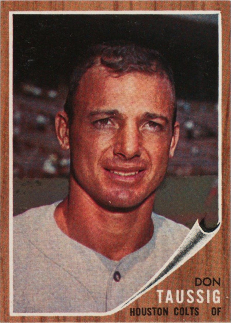 1962 Topps #44 Don Taussig, Houston Colt .45's