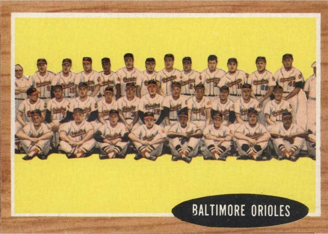 1962 Topps #476 Baltimore Orioles Team