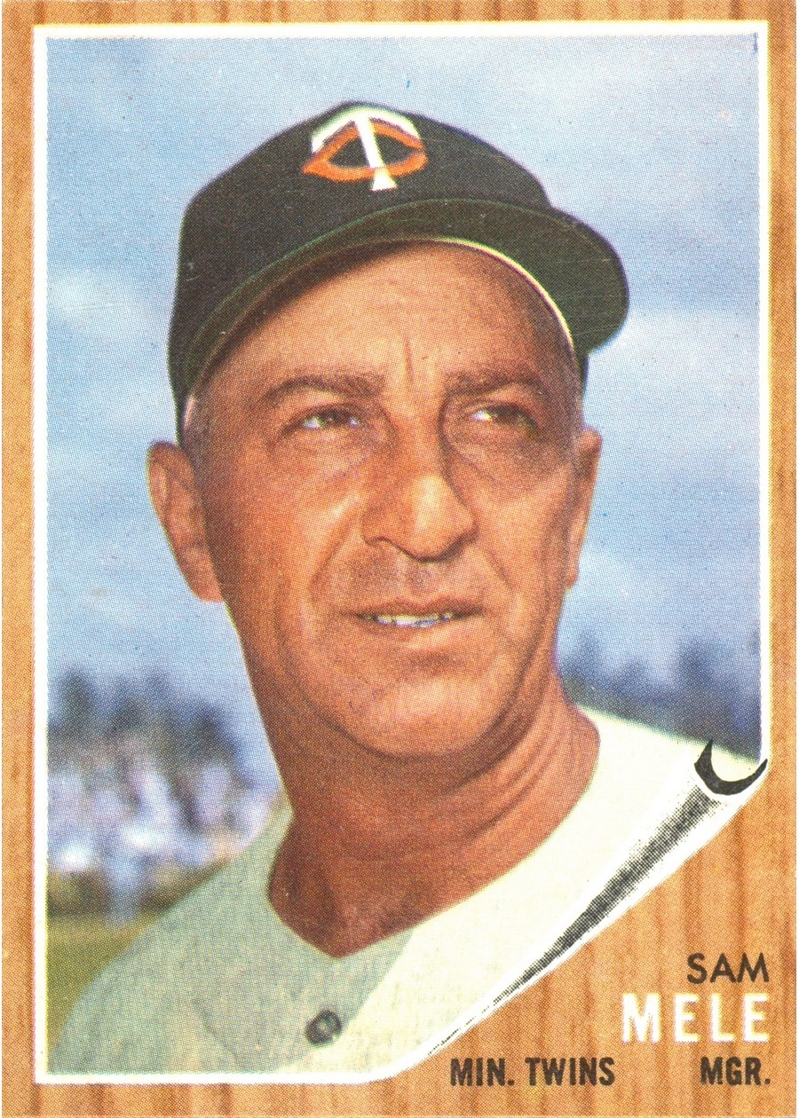 1962 Topps #482 Sam Mele, Minnesota Twins