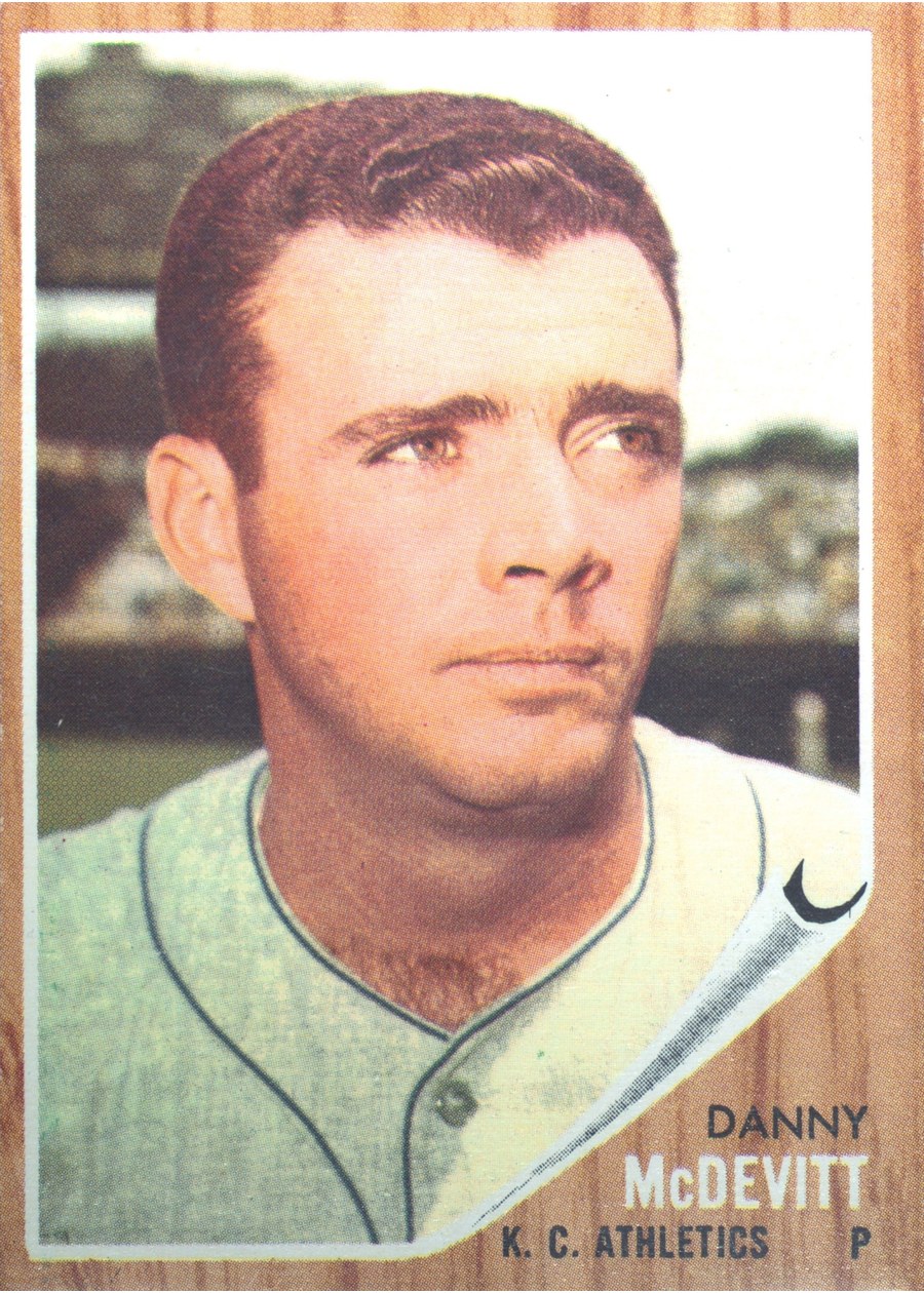 1962 Topps #493 Danny McDevitt, Kansas City Athletics