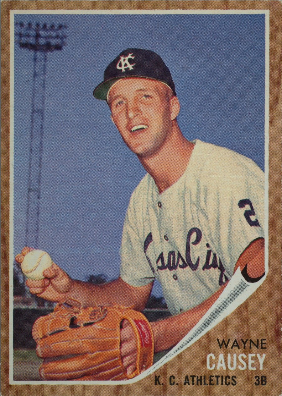 1962 Topps #496 Wayne Causey, Kansas City Athletics