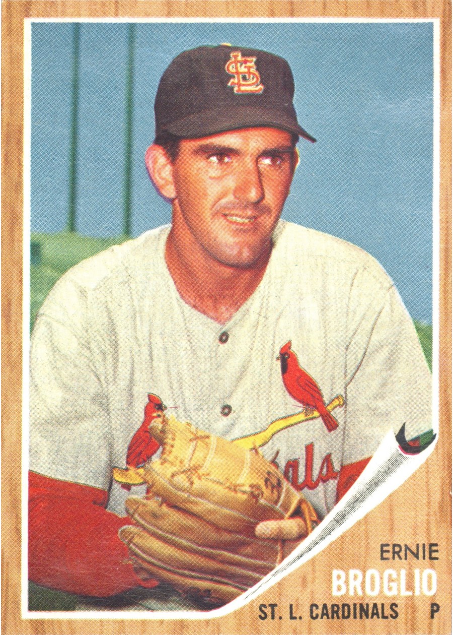 1962 Topps #507 Ernie Broglio, St. Louis Cardinals