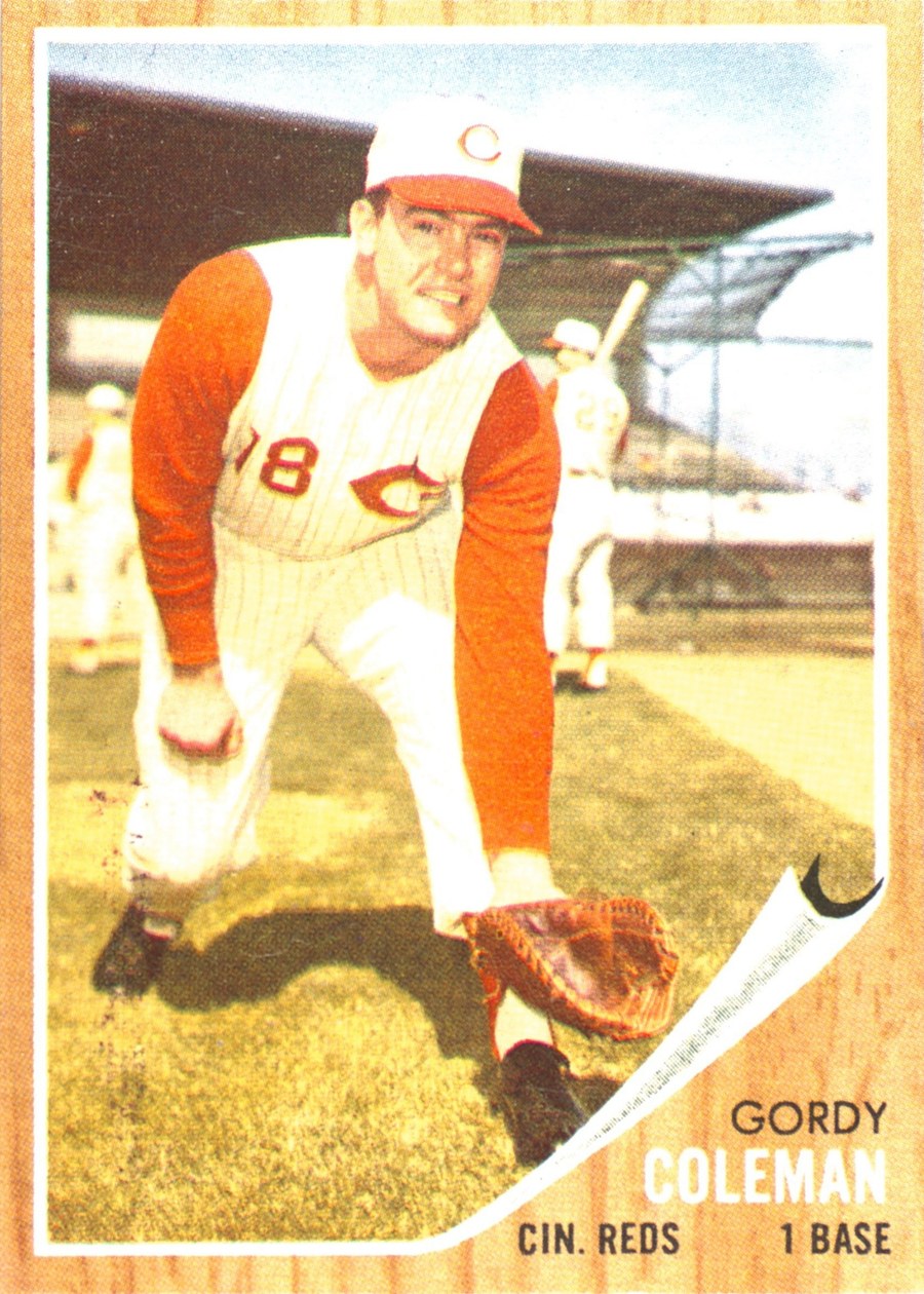 1962 Topps #508 Gordy Coleman, Cincinnati Reds