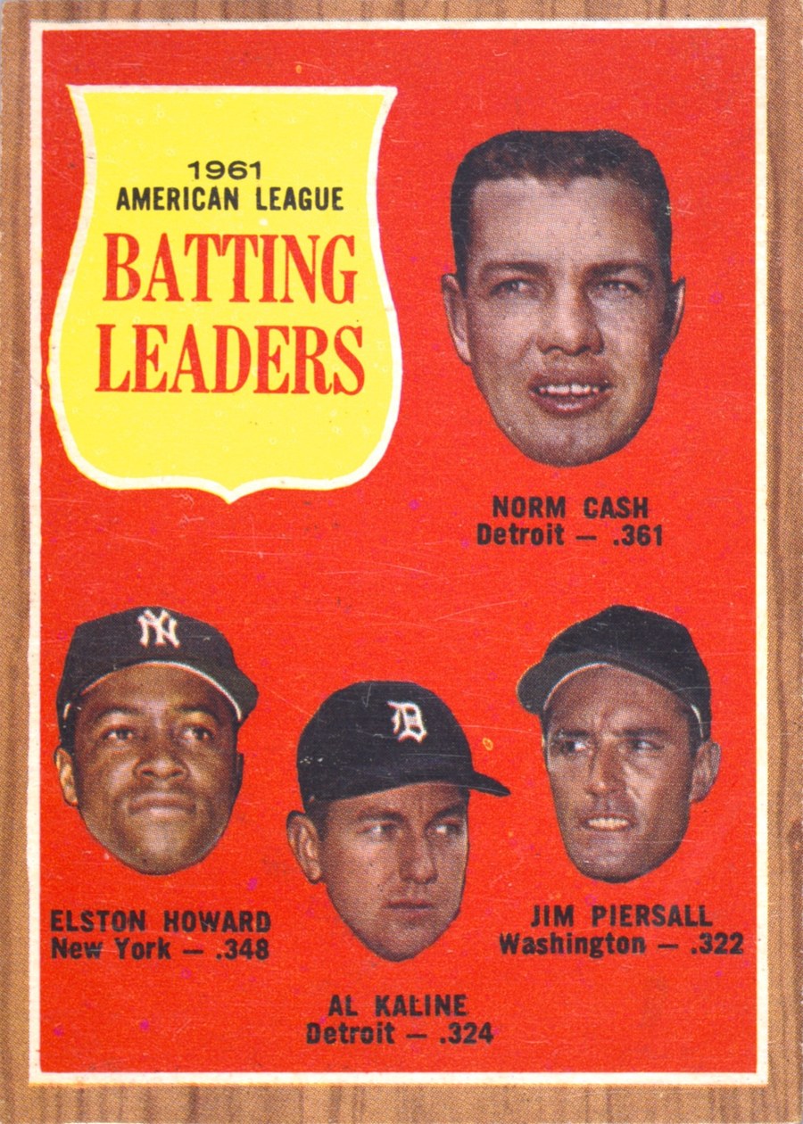 1962 Topps #51 1961 AL Batting Leaders