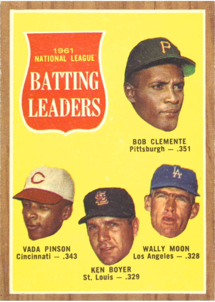 1962 Topps #52 1961 NL Batting Leaders