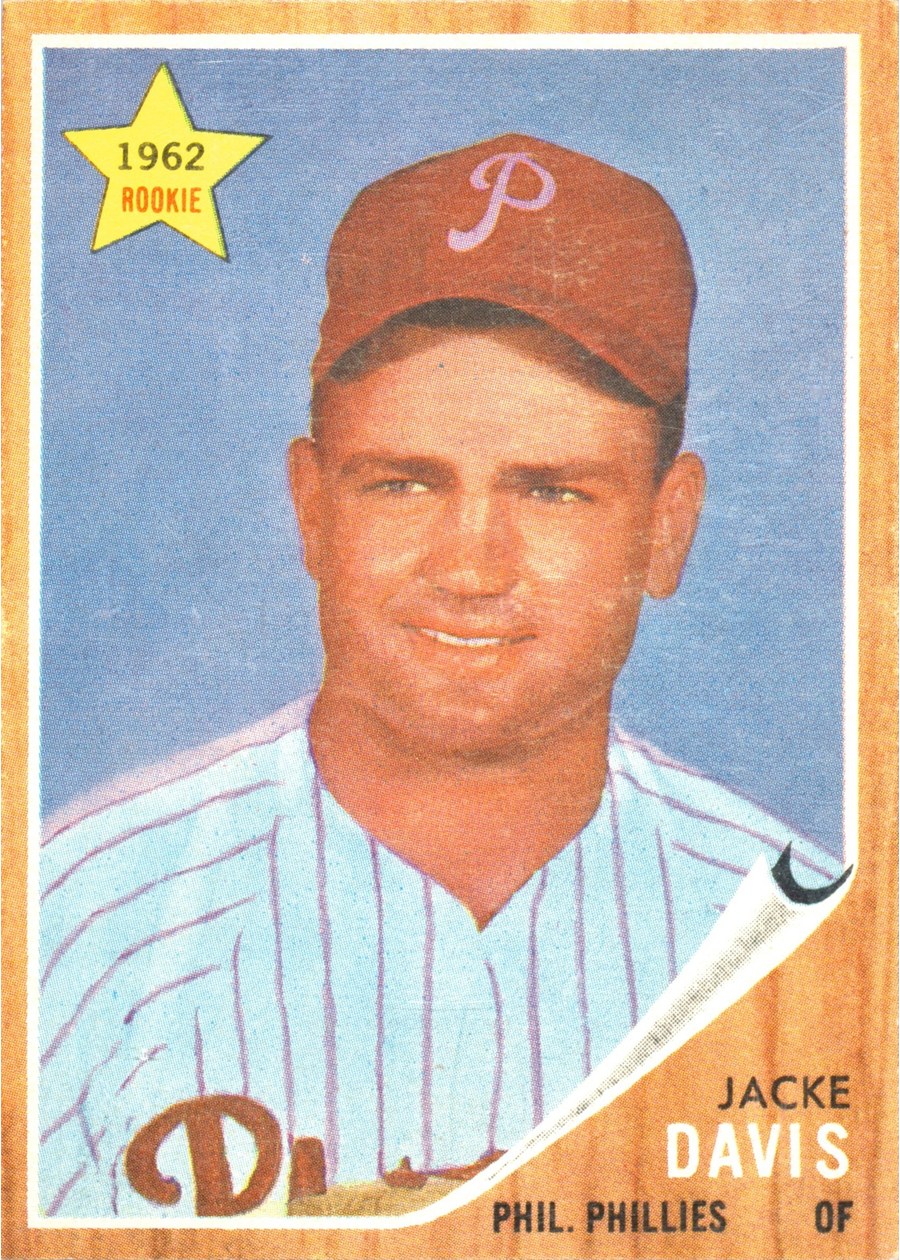 1962 Topps #521 Jacke Davis, Philadelphia Phillies