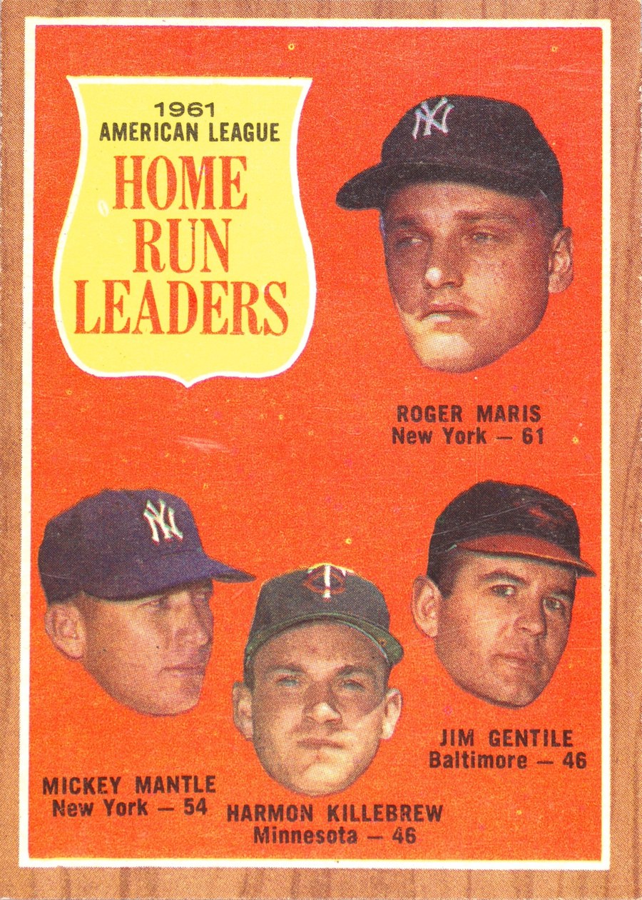 1962 Topps #53 1961 AL Home Run Leaders