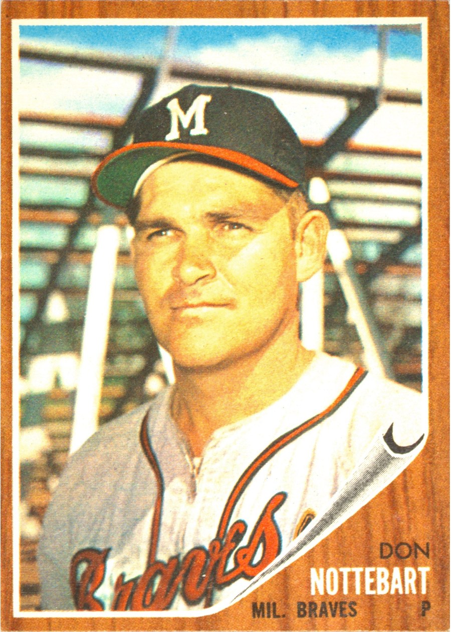 1962 Topps #541 Don Nottebart, Milwaukee Braves