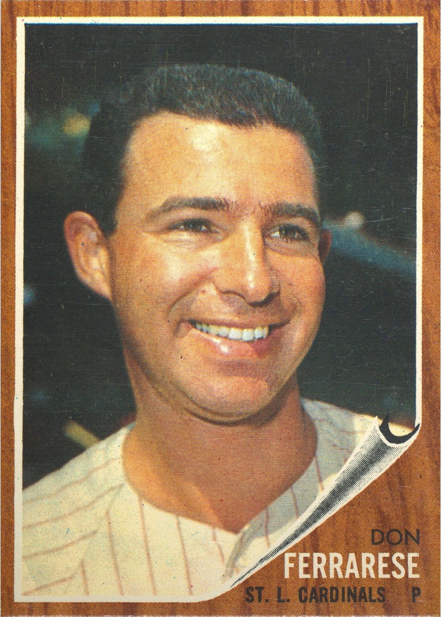 1962 Topps #547 Don Ferrarese, St. Louis Cardinals