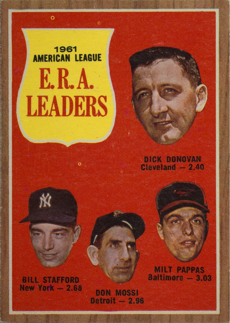1962 Topps #55 1961 AL ERA Leaders