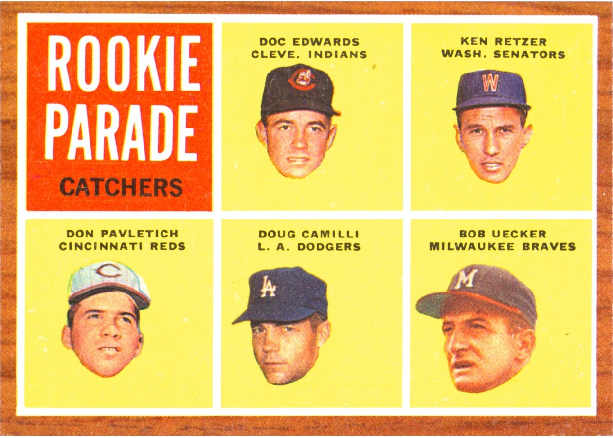 1962 Topps #594 Rookie Parade Catchers