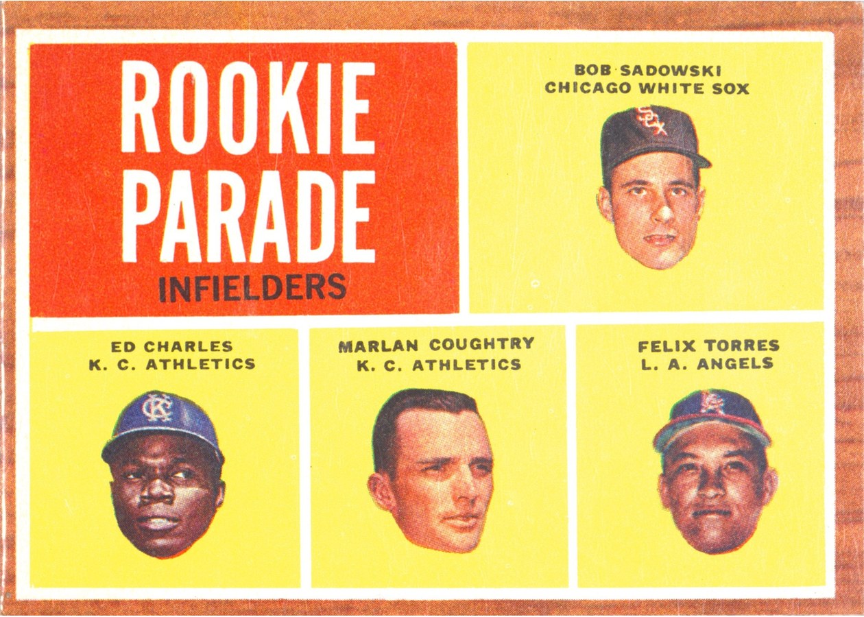 1962 Topps #595 Rookie Parade Infielders
