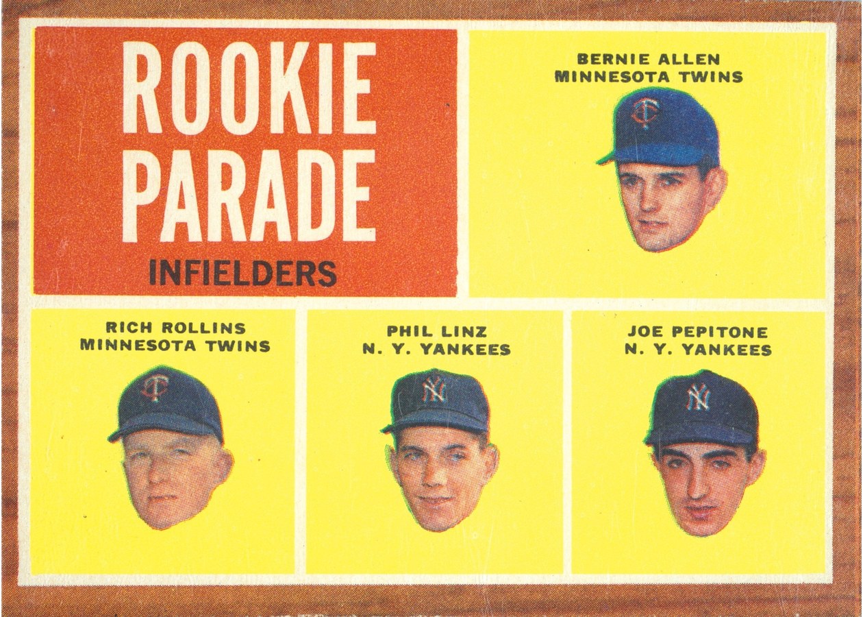 1962 Topps #596 Rookie Parade Infielders