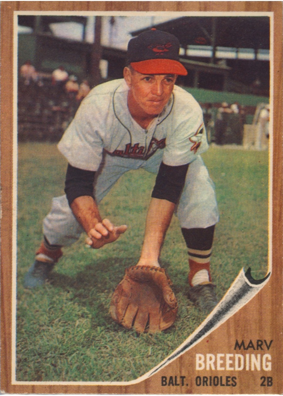 1962 Topps #6 Marv Breeding, Baltimore Orioles