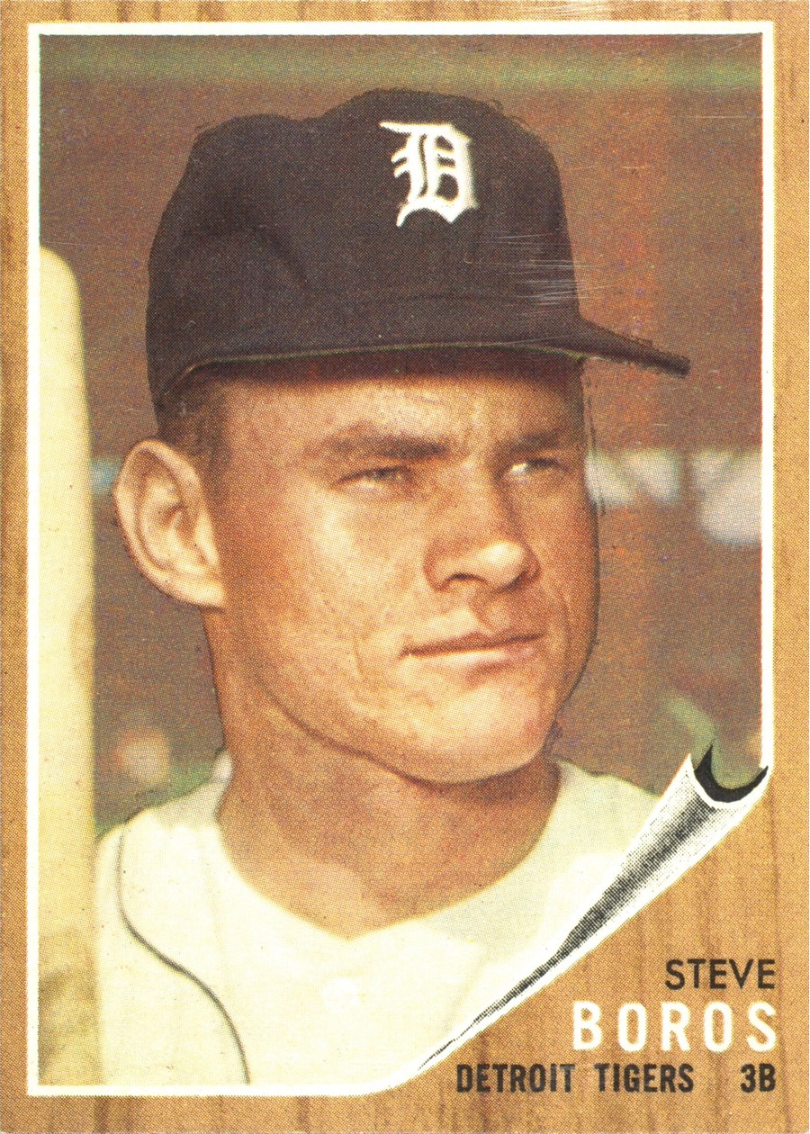 1962 Topps #62 Steve Boros, Detroit Tigers
