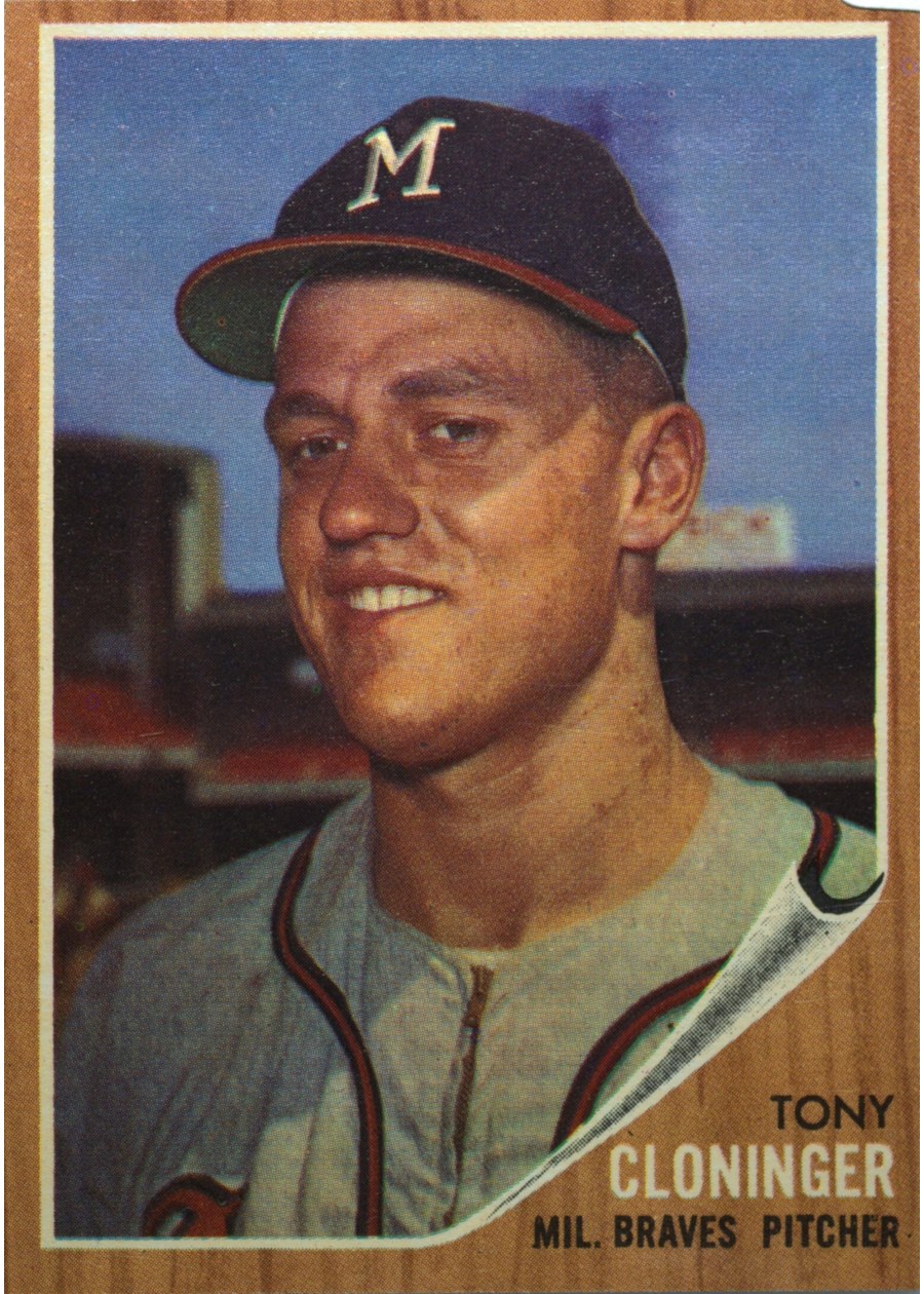 1962 Topps #63 Tony Cloninger, Milwaukee Braves