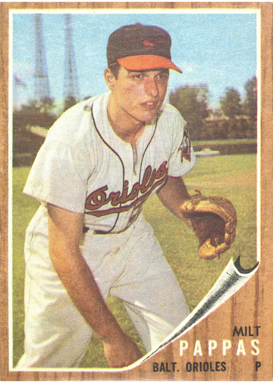 1962 Topps #75 Milt Pappas, Baltimore Orioles