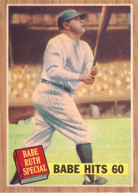 1962 Topps #139c Babe Ruth Special: Babe Hits 60 - 139cb - Babe Hits 60-Green Tint