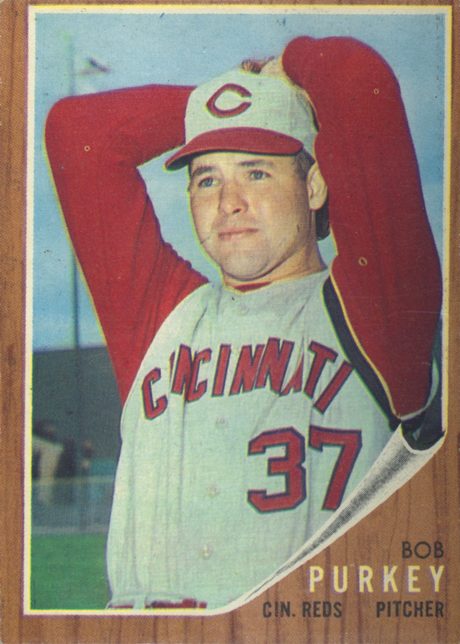 1962 Topps #120 Bob Purkey - 120a - No Green Tint
