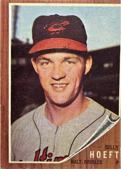 1962 Topps #134 Billy Hoeft - 134a - Blue Sky