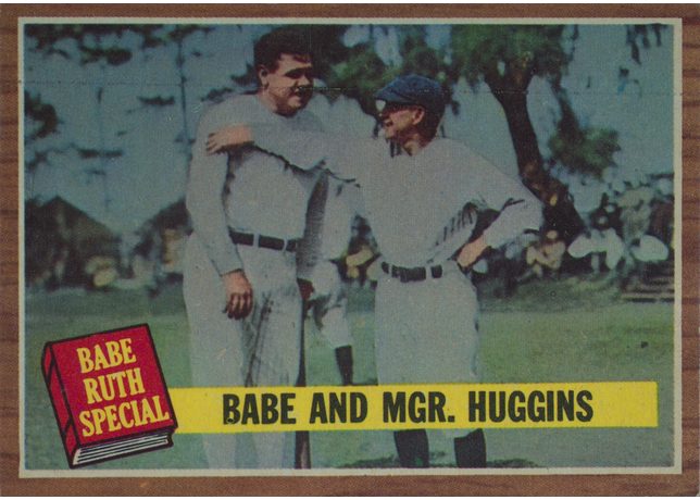 1962 Topps #137 Babe Ruth Special: Babe and Mgr. Huggins - 137a - No Green Tint