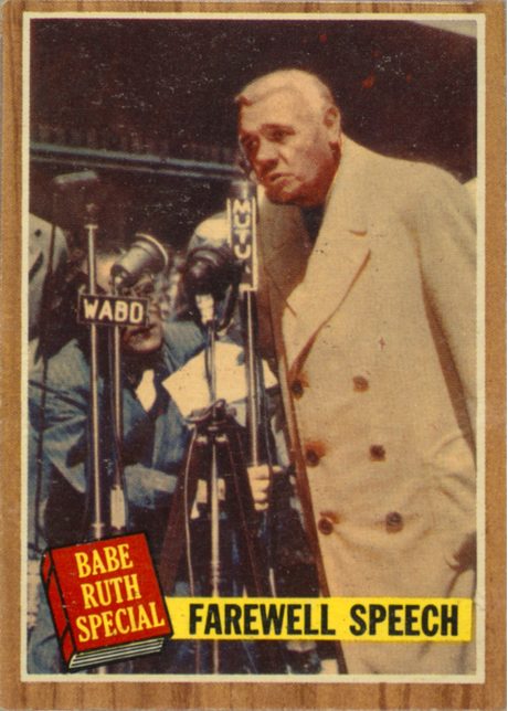 1962 Topps #144 Babe Ruth Special: Farewell Speech - 144a - No Green Tint