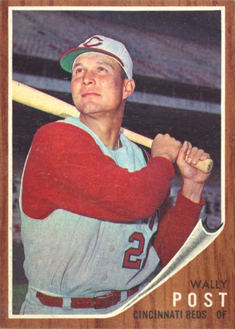1962 Topps #148 Wally Post - 148a - No Green Tint