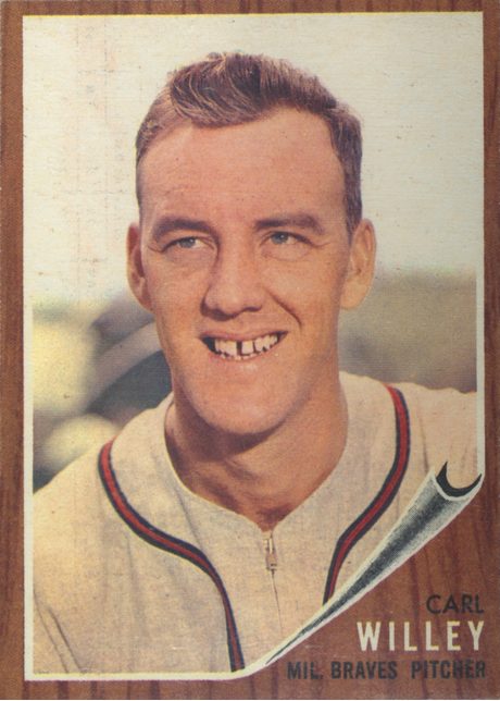 1962 Topps #174 Carl Willey - 174a - No Cap
