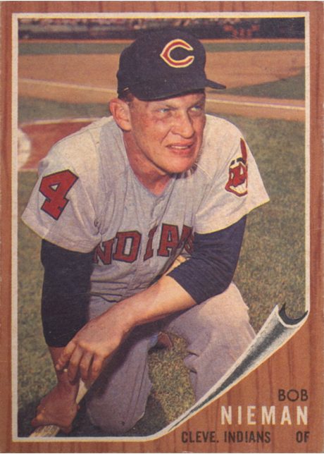 1962 Topps #182 Bob Nieman - 182a - No Green Tint