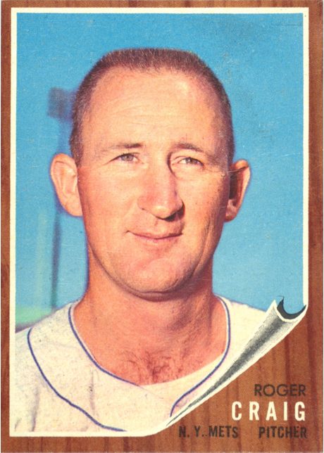 1962 Topps #183 Roger Craig - 183a - No Green Tint