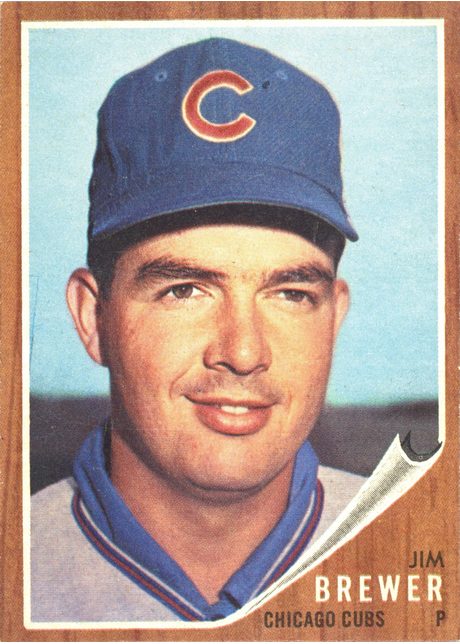 1962 Topps #191 Jim Brewer - 191a - No Green Tint