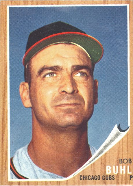 1962 Topps #458 Bob Buhl - 458a - Plain Cap